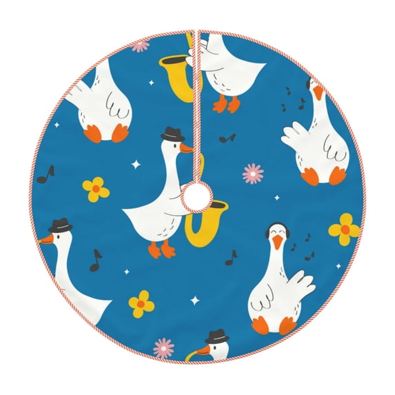 Kll Cartoon Goose Christmas Tree Skirt 36",Party Decorations Farmhouse For Christmas Decorations Holiday Party
