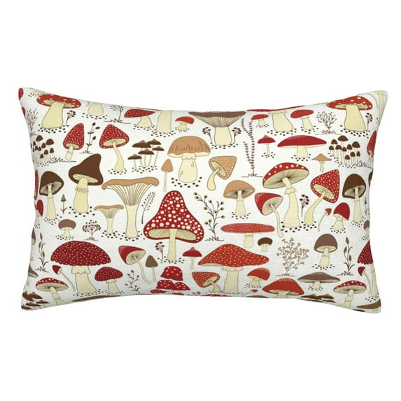 Kll Cartoon Mushrooms Pillow Covers Envelope Closure,Super Soft And Cozy Fuzzy Fleece Pillow Case Cover 20"X30"