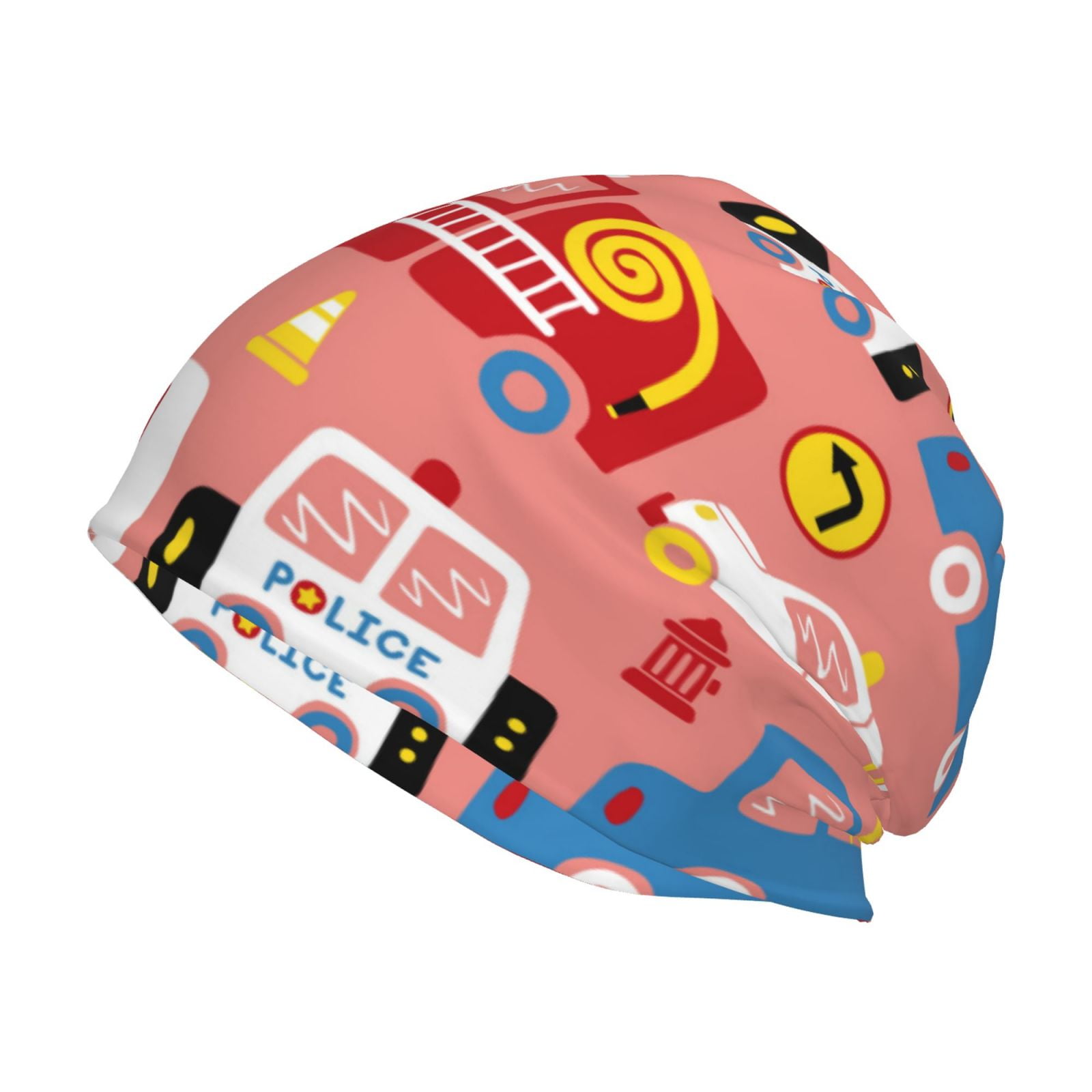 Kll Cartoon With Traffic Elements Winter Fall Beanie Knit Hats For Men