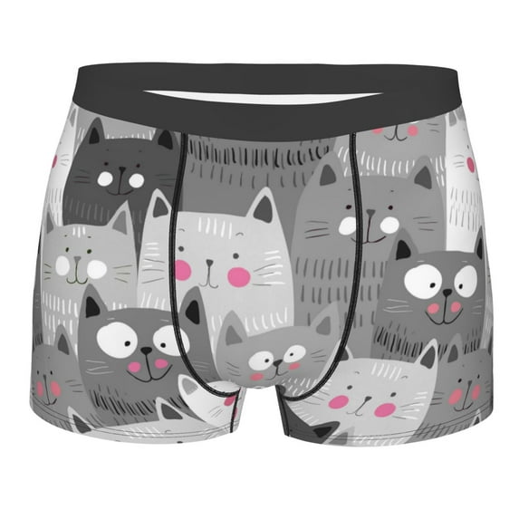 Kll Cats Group Men'S Cotton Boxer Briefs Underwear-Large