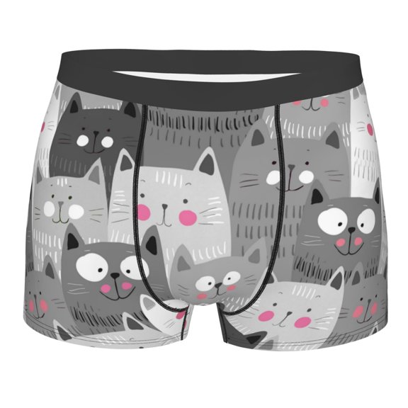 Kll Cats Group Men'S Cotton Boxer Briefs Underwear-Xx-Large