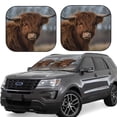 thumbnail image 1 of Kll Cattle Windshield Sun Shade 2-Piece Foldable Car Front Window Sunshade For Most Sedans Suv Truck- Large, 1 of 7