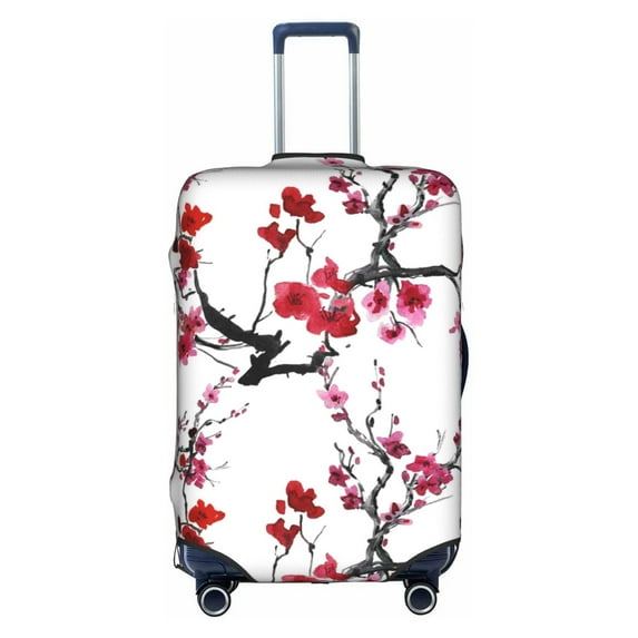 Kll Cherry Blossoms Luggage Cover Suitcase Cover Suitcase Protector (Luggage not included)-Small
