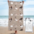 thumbnail image 1 of Kll Chicken Microfiber Beach Towel Fast Drying,Extra Large 31.5"X63" Sand Free Beach Towel Super Lightweight Towels For Swimming Pool,Camping,Picnic,Yoga Gym Sports, 1 of 8