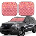 thumbnail image 1 of Kll Chocolate With Flowing Cream Windshield Sun Shade 2-Piece Foldable Car Front Window Sunshade For Most Sedans Suv Truck- Large, 1 of 7