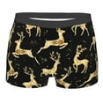 thumbnail image 1 of Kll Christmas Gold Deers Men'S Cotton Boxer Briefs Underwear-Small, 1 of 9