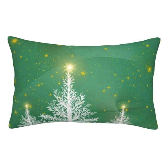 Kll Christmas Green Pillow Covers Envelope Closure,Super Soft And Cozy Fuzzy Fleece Pillow Case Cover 14"X20"