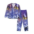thumbnail image 1 of Kll Christmas Igloo Print Women'S Long Sleeve Pajamas With Pants Sleepwear Loungewear 2 Set-Medium, 1 of 9