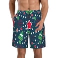 thumbnail image 1 of Kll Christmas Men'S Casual Summer Beach Shorts Hawaiian Shorts With Pockets-3x-Large, 1 of 9