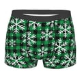 thumbnail image 1 of Kll Christmas Pattern At Buffalo Plaid Men'S Cotton Boxer Briefs Underwear-Small, 1 of 9