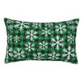 thumbnail image 1 of Kll Christmas Pattern At Buffalo Plaid Pillow Covers Envelope Closure,Super Soft And Cozy Fuzzy Fleece Pillow Case Cover 16"X24", 1 of 9