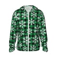 thumbnail image 1 of Kll Christmas Pattern At Buffalo Plaid Print Men'S Women’s Upf 50+ Sun Protection Outdoor Hoodie Jacket Long Sleeve Fishing Hiking Performance Shirt- X-Large, 1 of 8