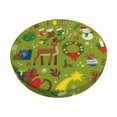 thumbnail image 1 of Kll Christmas Round Bar Chair Cushion Cover 13 Inch,Bar Stool Protector With Elastic, Soft Washable, 1 of 7