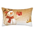 thumbnail image 1 of Kll Christmas Snowman Gift Pillow Covers Envelope Closure,Super Soft And Cozy Fuzzy Fleece Pillow Case Cover 20"X30", 1 of 9