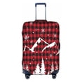 thumbnail image 1 of Kll Christmas Tree Buffalo Plaid Luggage Cover Suitcase Cover Suitcase Protector (Luggage not included)-Large, 1 of 8