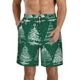 thumbnail image 1 of Kll Christmas Trees Men'S Casual Summer Beach Shorts Hawaiian Shorts With Pockets-3x-Large, 1 of 9