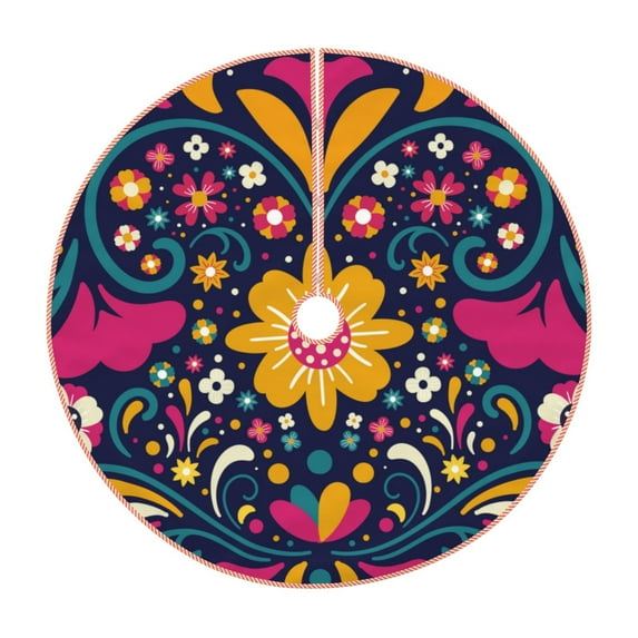 Kll Cinco De Mayo Floral Christmas Tree Skirt 30",Party Decorations Farmhouse For Christmas Decorations Holiday Party