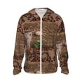 thumbnail image 1 of Kll Coffee Beans Print Men'S Women’s Upf 50+ Sun Protection Outdoor Hoodie Jacket Long Sleeve Fishing Hiking Performance Shirt- 3x-Large, 1 of 8