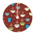 thumbnail image 1 of Kll Coffee Cups Christmas Tree Skirt 48",Party Decorations Farmhouse For Christmas Decorations Holiday Party, 1 of 8