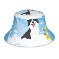 thumbnail image 1 of Kll Collie In Bathtub Bucket Hat For Women Men Packable Travel Beach Sun Hat Outdoor Rave Accessories Reflective Fisherman Cap, 1 of 9