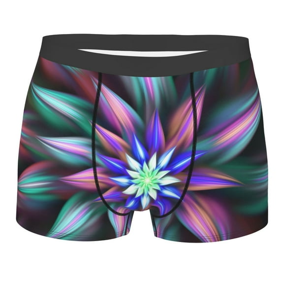 Kll Colored Abstract Men'S Cotton Boxer Briefs Underwear-X-Large