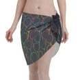 thumbnail image 1 of Kll Colorful Balloons Print Women'S Sarong Coverups Short Bathing Suit Wrap Skirt Beach Wrap Swimsuit Cover Ups, 1 of 7