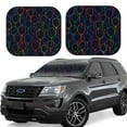thumbnail image 1 of Kll Colorful Balloons Windshield Sun Shade 2-Piece Foldable Car Front Window Sunshade For Most Sedans Suv Truck - Auto Sun Blocker Visor Protector Blocks Max Uv Rays - Large, 1 of 7
