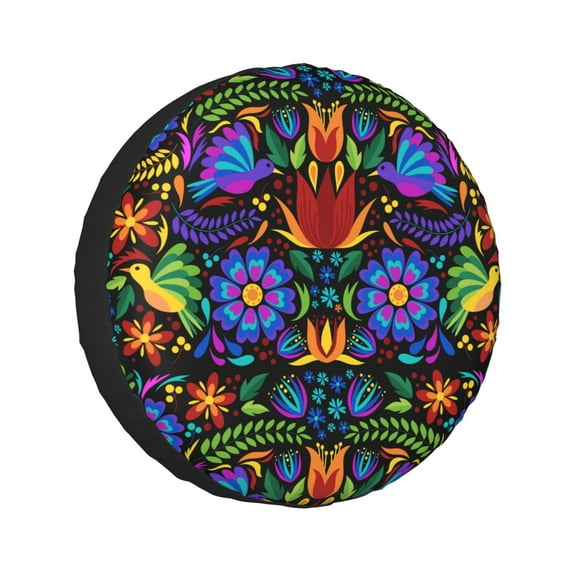 Kll Colorful Floral Tire Cover,Universal Wheel Tire Cover For Trailer, Rv, Suv, Truck,Camper And Many Vehicle,(16 Inch)