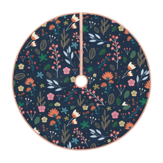 Kll Colorful Flowers Christmas Tree Skirt 48",Party Decorations Farmhouse For Christmas Decorations Holiday Party