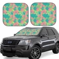 thumbnail image 1 of Kll Colorful Palm Leaves Windshield Sun Shade 2-Piece Foldable Car Front Window Sunshade For Most Sedans Suv Truck - Auto Sun Blocker Visor Protector Blocks Max Uv Rays - Medium, 1 of 7