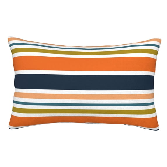 Kll Colorful Pastel Stripes Pillow Covers Envelope Closure,Super Soft And Cozy Fuzzy Fleece Pillow Case Cover 16"X24"