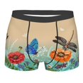 thumbnail image 1 of Kll Colorful Plants And Insects Men'S Cotton Boxer Briefs Underwear-X-Large, 1 of 9