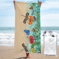 thumbnail image 1 of Kll Colorful Plants And Insects Microfiber Beach Towel Fast Drying,Extra Large 31.5"X63" Sand Free Beach Towel Super Lightweight Towels, 1 of 8
