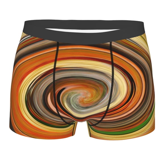 Kll Colorful Swirl Men'S Cotton Boxer Briefs Underwear-Large
