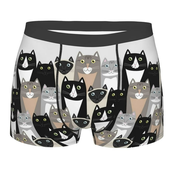 Kll Colors Cats Men'S Cotton Boxer Briefs Underwear-Small