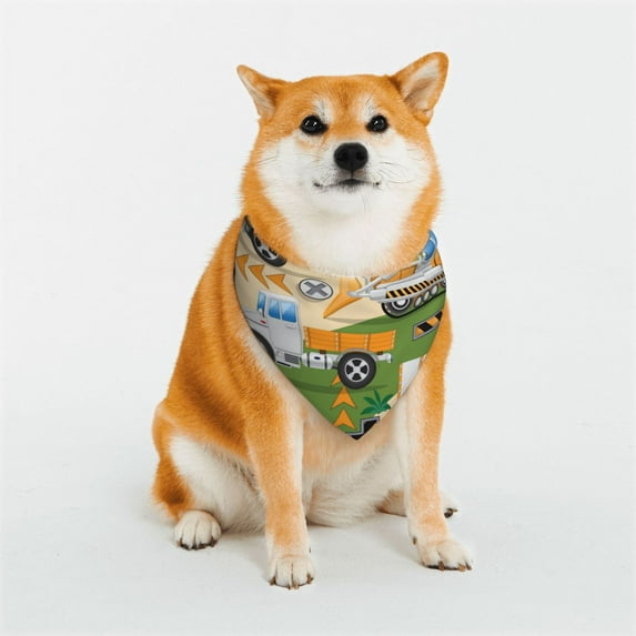 Kll Construction Machinery1 Dog Bandanas,Triangle Reversible Pet Scarf For Small Medium Large And Extra Large Dogs-Medium