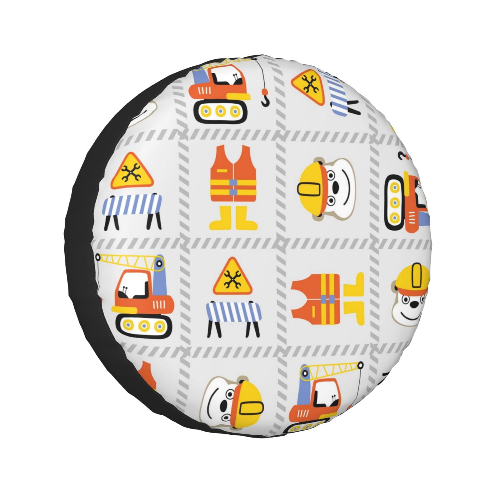 Kll Construction Signs Tire Cover,Universal Wheel Tire Cover For ...