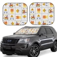 thumbnail image 1 of Kll Construction Signs Windshield Sun Shade 2-Piece Foldable Car Front Window Sunshade For Most Sedans Suv Truck- Large, 1 of 7
