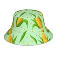 thumbnail image 1 of Kll Corn 7 Bucket Hat for Women Men Packable Travel Beach Sun Hat Outdoor Rave Accessories Reflective Fisherman Cap, 1 of 6