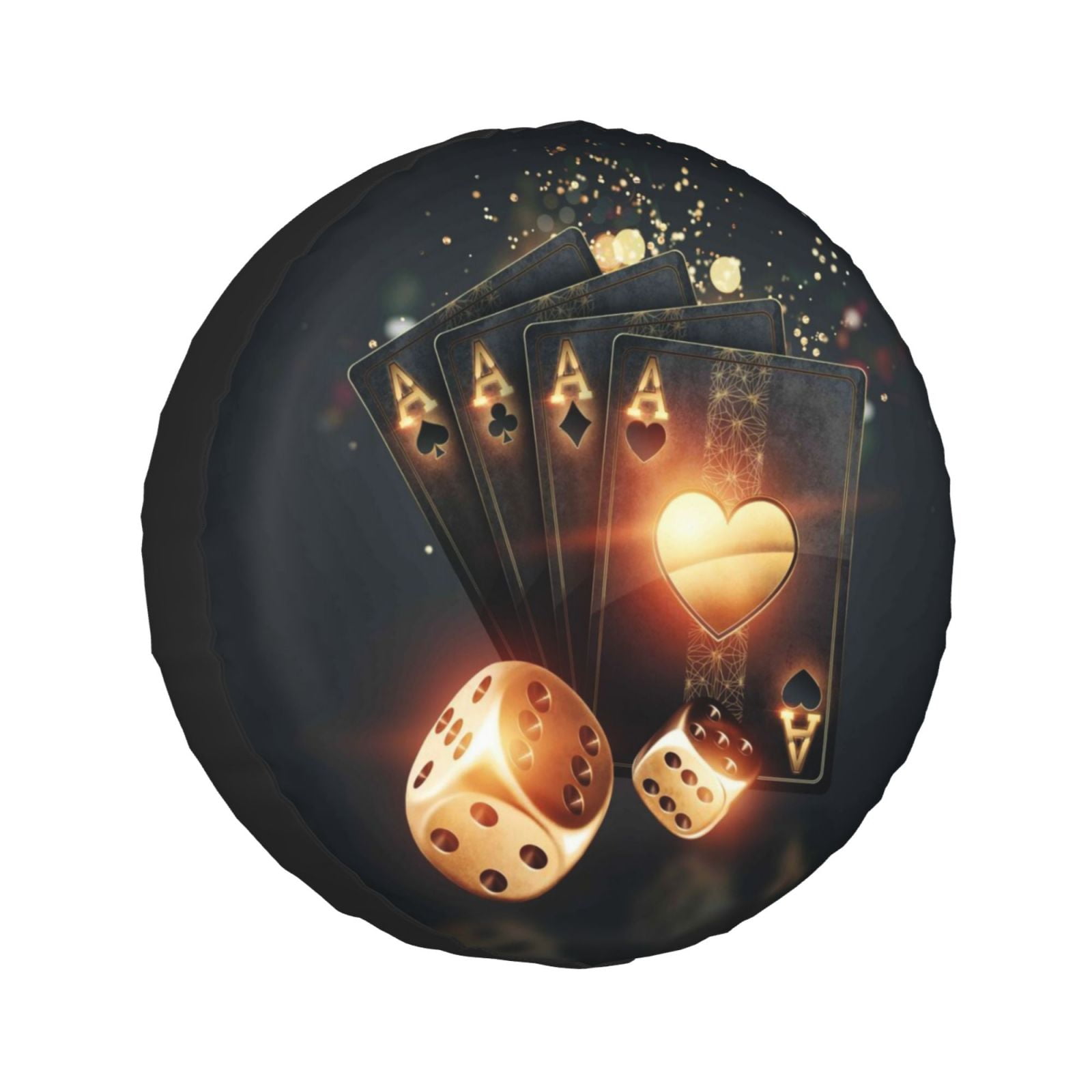 Kll Creative Poker Tire Cover,Universal Wheel Tire Cover For Trailer ...