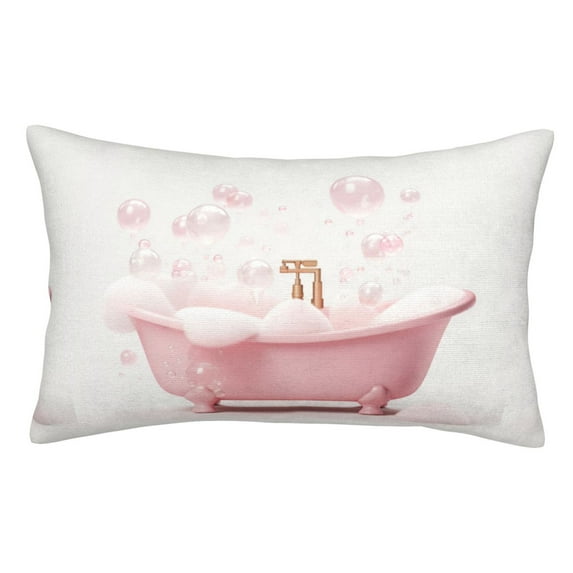 Kll Cute Bathtub Pillow Covers Envelope Closure,Super Soft And Cozy Fuzzy Fleece Pillow Case Cover 14"X20"
