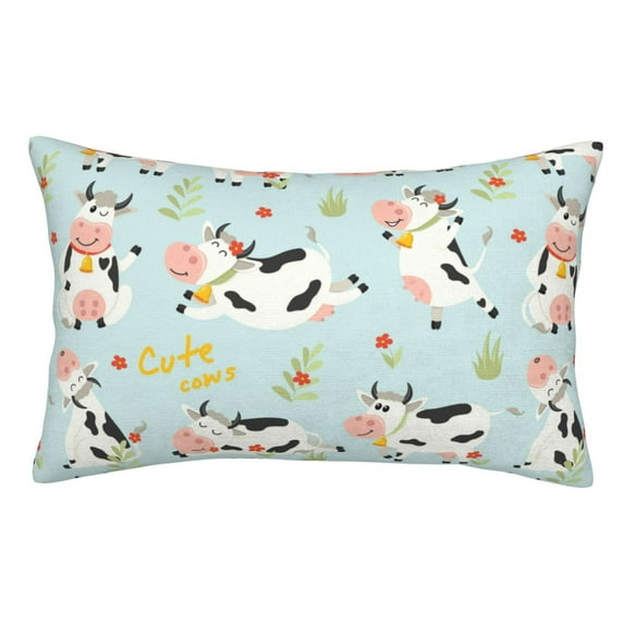 Kll Cute Cows Pillow Covers Envelope Closure,Super Soft And Cozy Fuzzy Fleece Pillow Case Cover 16"X24"