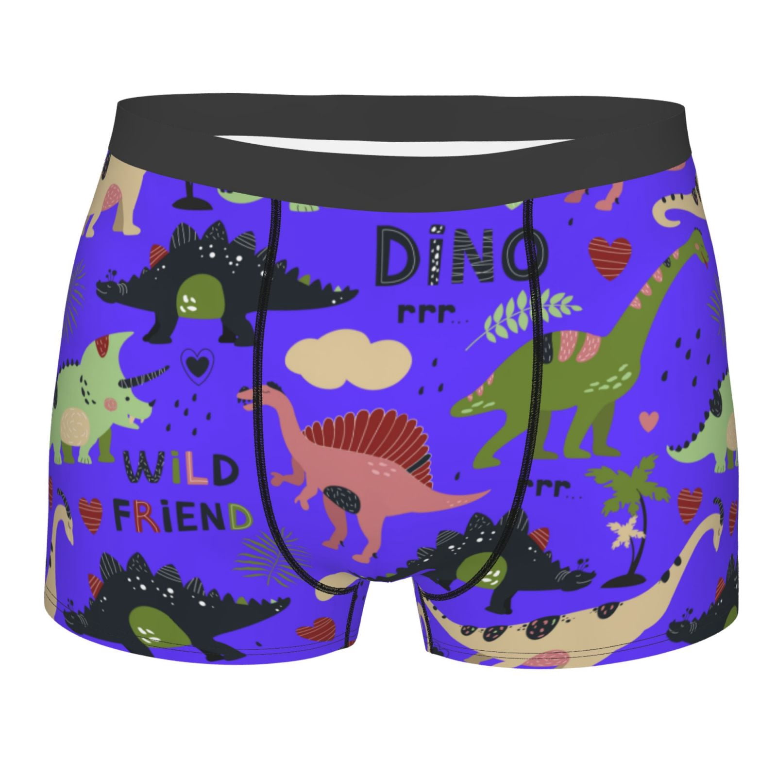 Kll Cute Dinosaurs Men'S Cotton Boxer Briefs Underwear-Xx-Large ...