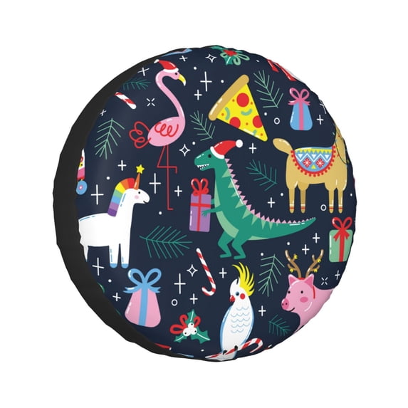 Kll Cute Funny Animals Tire Cover,Universal Wheel Tire Cover For Trailer, Rv, Suv, Truck,Camper And Many Vehicle,(17 Inch)