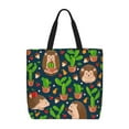 thumbnail image 1 of Kll Cute Hedgehogs Cactus Blue Pattern Aesthetic Tote Bag For Women Beach Bag Shopping Bags Shoulder Bag Reusable Grocery Bags, 1 of 1