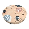 thumbnail image 1 of Kll Cute Ink Drawn Elephants Round Bar Chair Cushion Cover 12 Inch,Bar Stool Protector With Elastic, Soft Washable, 1 of 7