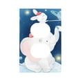 thumbnail image 1 of Kll Cute Little Bunny Elephant Painting A Planet Wall Plate,Gloss Finish,Standard Size 1 - 5" X 3", Polycarbonate Thermoplastic,Electric Receptacle Plug Covers, 1 of 1