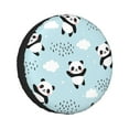thumbnail image 1 of Kll Cute Panda Bear Tire Cover,Universal Wheel Tire Cover For Trailer, Rv, Suv, Truck,Camper And Many Vehicle,(17 Inch), 1 of 7
