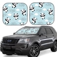 thumbnail image 1 of Kll Cute Panda Bear Windshield Sun Shade 2-Piece Foldable Car Front Window Sunshade For Most Sedans Suv Truck- Medium, 1 of 7