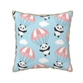 thumbnail image 1 of Kll Cute Panda Flying In The Sky Decorative Throw Pillow Covers Velvet Soft For Couch Sofa Bedroom Living Room Outdoor -20"X20", 1 of 8